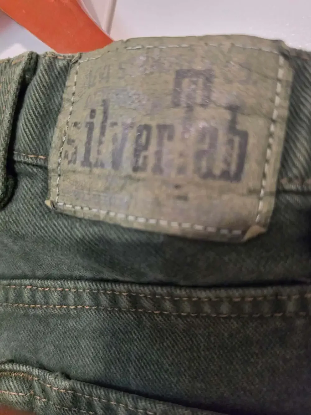 Vintage Levi's SilverTab Baggy Dark Green Denim Jeans W32 L32